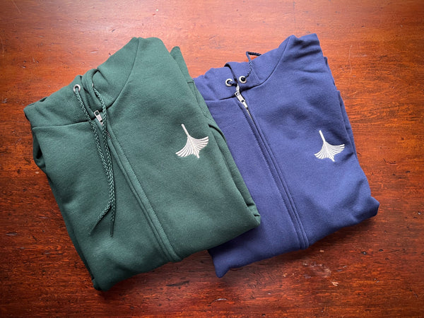 Zippered Hooded Sweatshirt