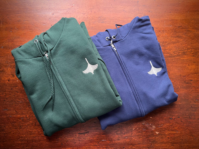 Zippered Hooded Sweatshirt