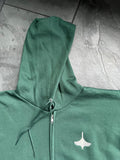 Zippered Hooded Sweatshirt