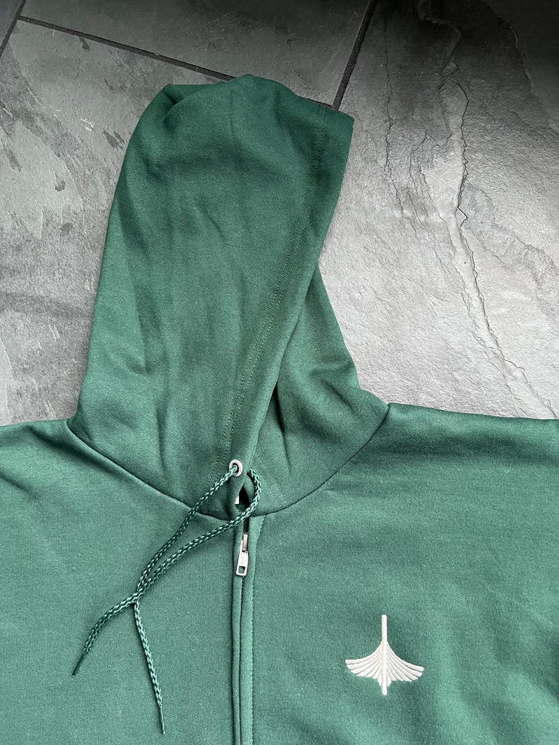 Zippered Hooded Sweatshirt