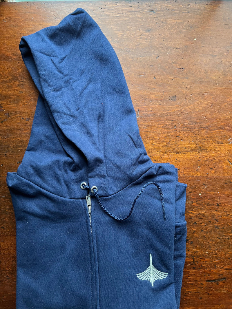 Zippered Hooded Sweatshirt