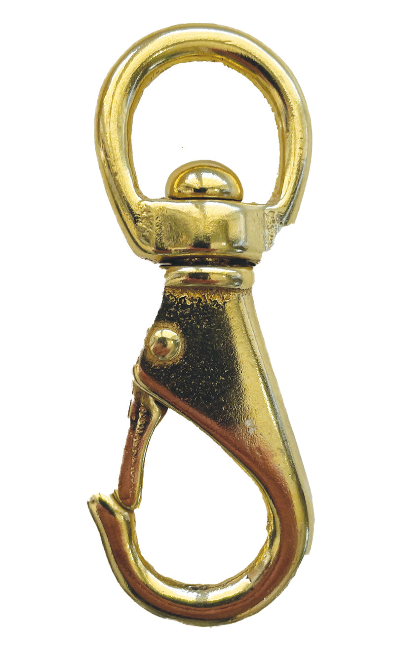 2.5 Solid brass Horse Quick release JAW Swivel Snap Hook Boat Brass Shackle